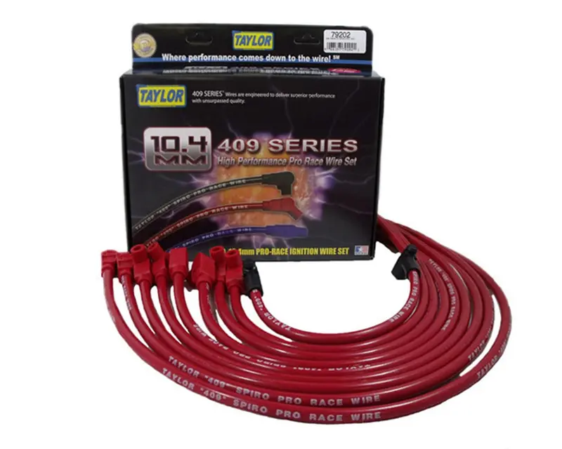 Taylor Cable 79202 Spiro-Pro 10.4Mm Ignition Wire Set – 409-Series Race-Ready Harness 1