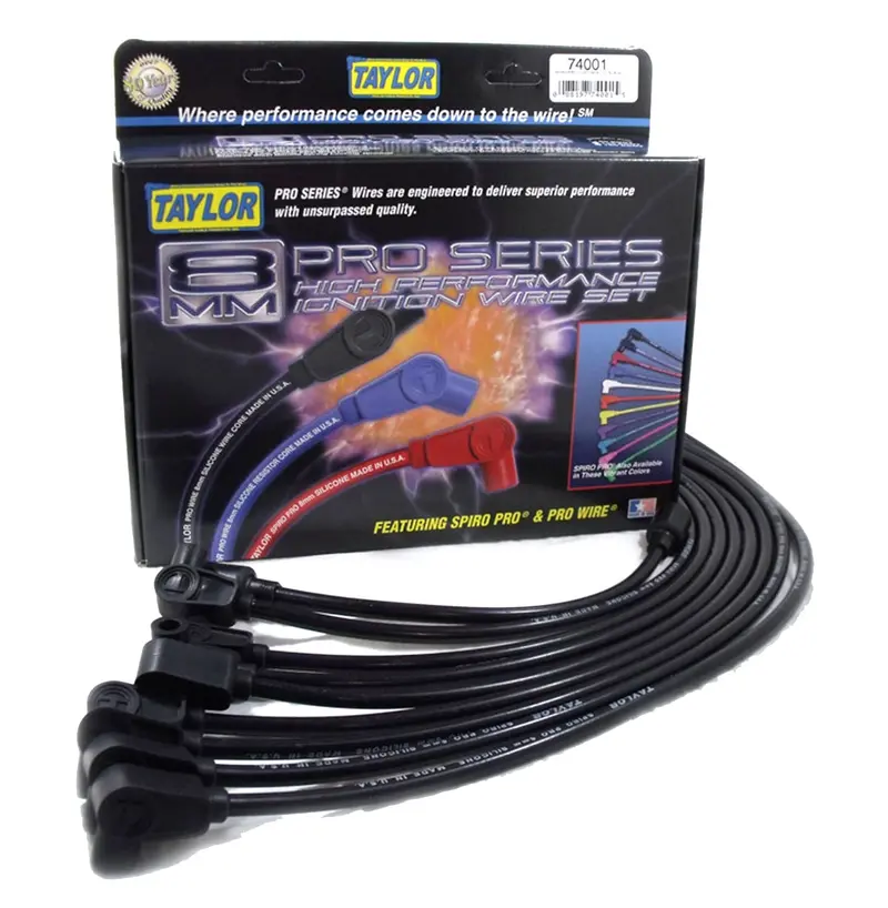 Taylor Cable Spiro-Pro 8Mm Ignition Wire Set – Custom-Fit, 135° Black Boots 1